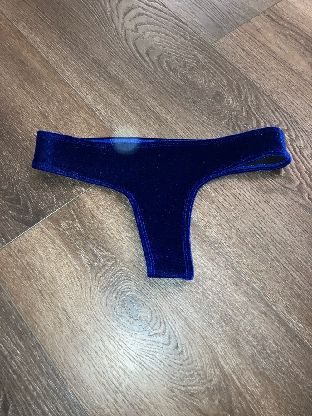 Hoaka Swimwear Blue Velvet Neoprene Cheeky Bikini Bottoms in Royal Blue XS